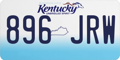 KY license plate 896JRW