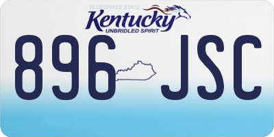 KY license plate 896JSC