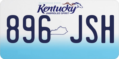 KY license plate 896JSH