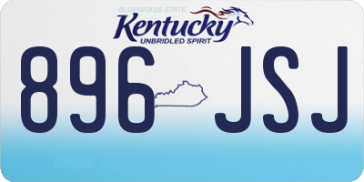 KY license plate 896JSJ