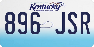 KY license plate 896JSR