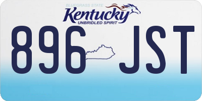 KY license plate 896JST