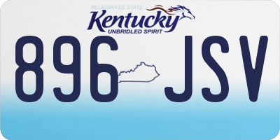 KY license plate 896JSV