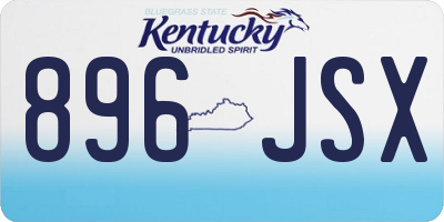 KY license plate 896JSX