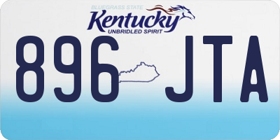 KY license plate 896JTA