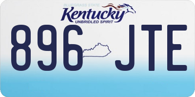 KY license plate 896JTE