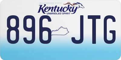 KY license plate 896JTG