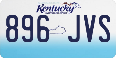 KY license plate 896JVS