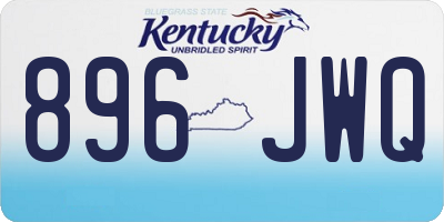 KY license plate 896JWQ