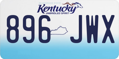 KY license plate 896JWX