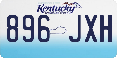 KY license plate 896JXH