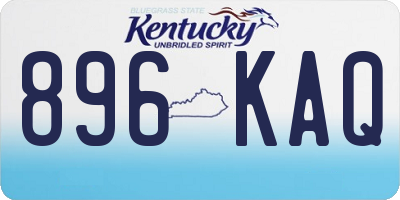 KY license plate 896KAQ