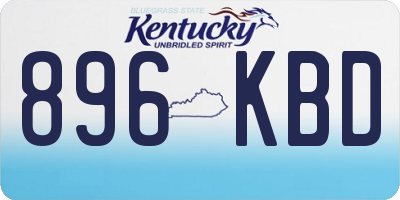 KY license plate 896KBD