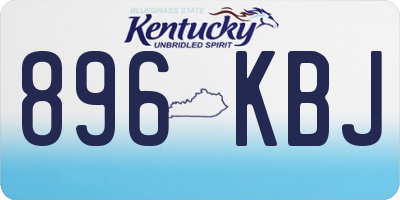KY license plate 896KBJ