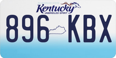 KY license plate 896KBX
