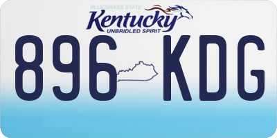 KY license plate 896KDG