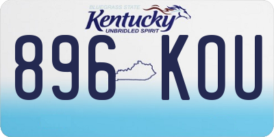 KY license plate 896KOU