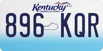 KY license plate 896KQR