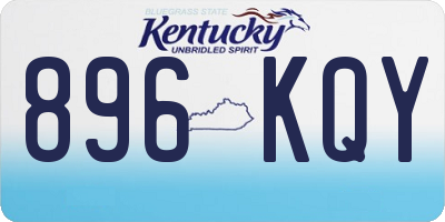 KY license plate 896KQY