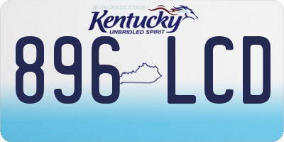 KY license plate 896LCD