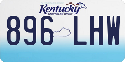 KY license plate 896LHW