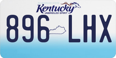 KY license plate 896LHX