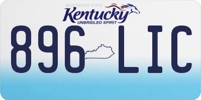 KY license plate 896LIC