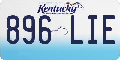 KY license plate 896LIE