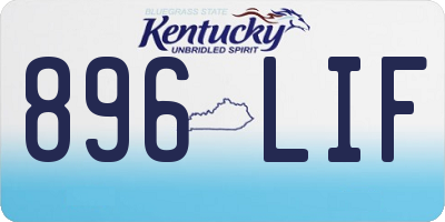 KY license plate 896LIF