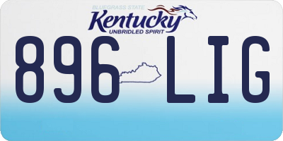 KY license plate 896LIG