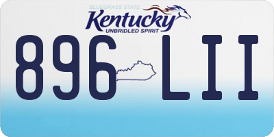 KY license plate 896LII