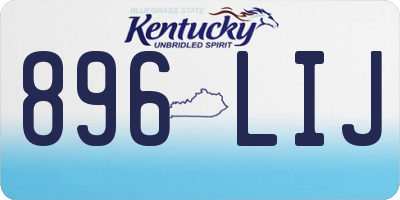 KY license plate 896LIJ