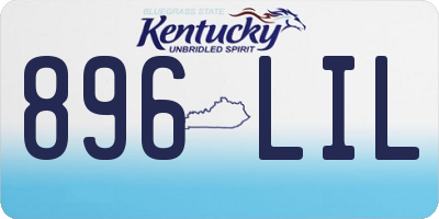 KY license plate 896LIL