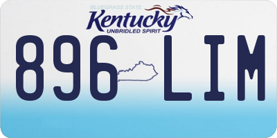 KY license plate 896LIM