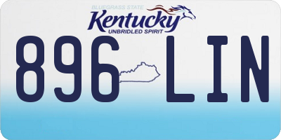 KY license plate 896LIN