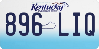 KY license plate 896LIQ