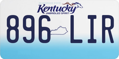 KY license plate 896LIR