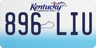 KY license plate 896LIU