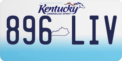 KY license plate 896LIV