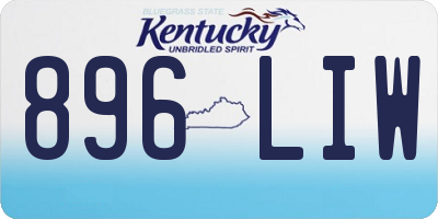 KY license plate 896LIW