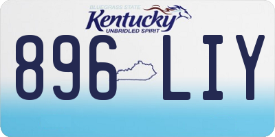 KY license plate 896LIY