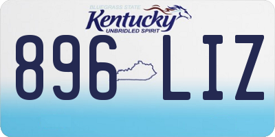 KY license plate 896LIZ