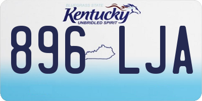 KY license plate 896LJA