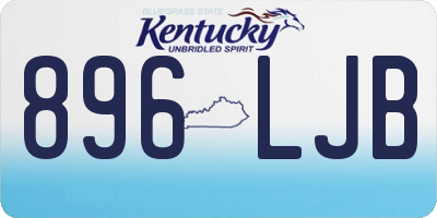 KY license plate 896LJB
