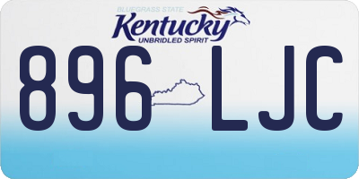 KY license plate 896LJC