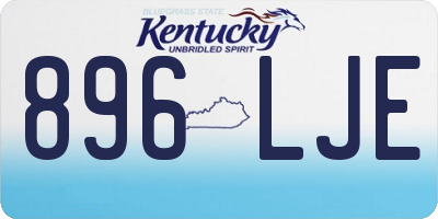 KY license plate 896LJE