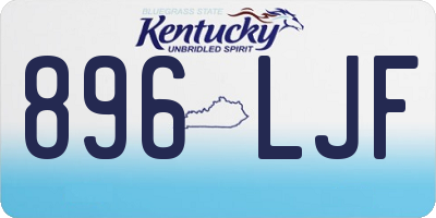 KY license plate 896LJF