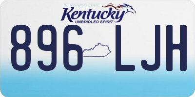 KY license plate 896LJH
