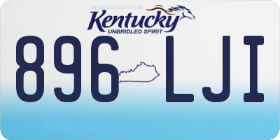 KY license plate 896LJI