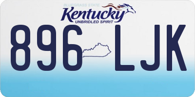 KY license plate 896LJK